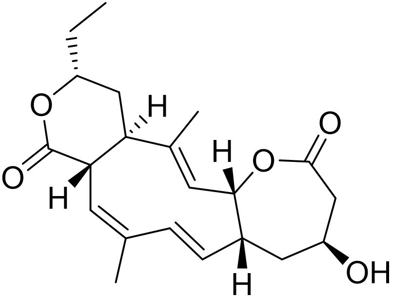 Die Grafik zeigt die chemische Struktur von Collinolacton