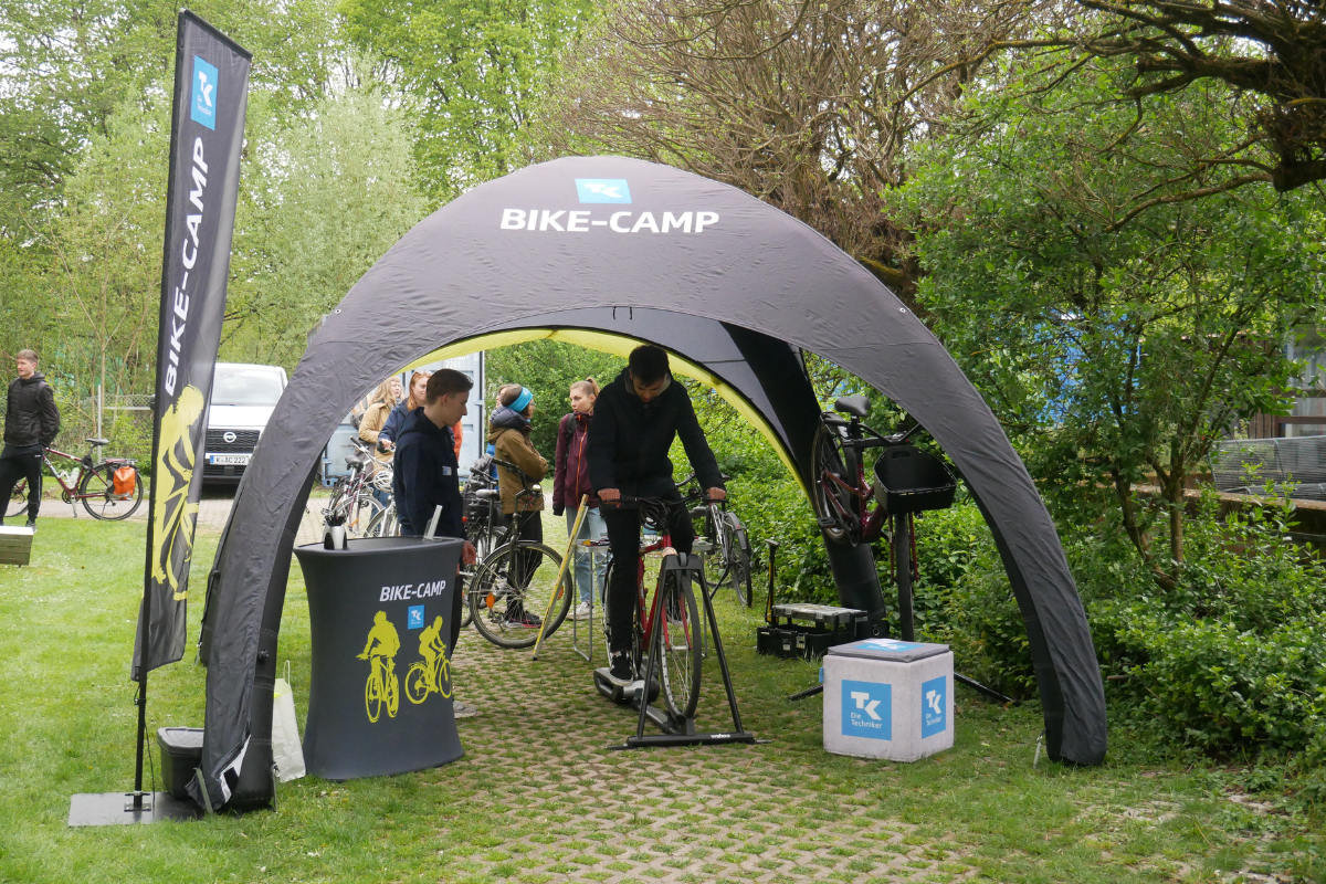 Student beim Bike Fitting 