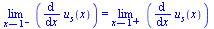 limit(diff(u[s](x), x), x = 1, left) = limit(diff(u[s](x), x), x = 1, right)