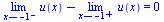 `+`(limit(u(x), x = -1, left), `-`(limit(u(x), x = -1, right))) = 0