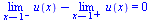 `+`(limit(u(x), x = 1, left), `-`(limit(u(x), x = 1, right))) = 0