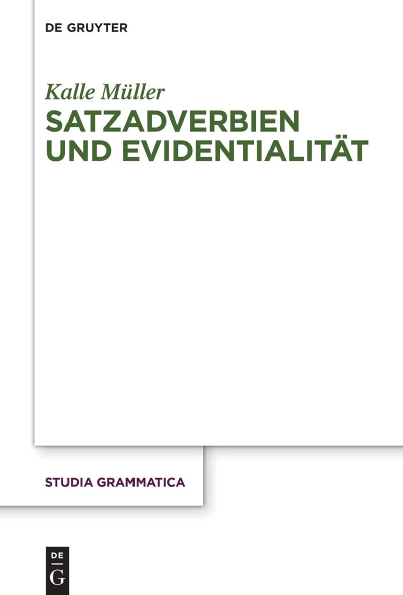 Cover: Müller (2021) Satzadverbien-und-Evidentialität
