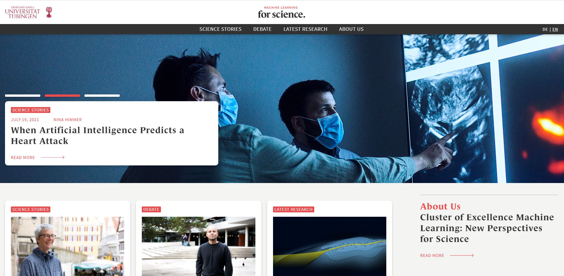 Screenshot of the Machine Learning for Science Blog