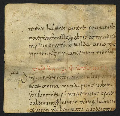Bild eines Fragments des Fuldaer Capitulars
