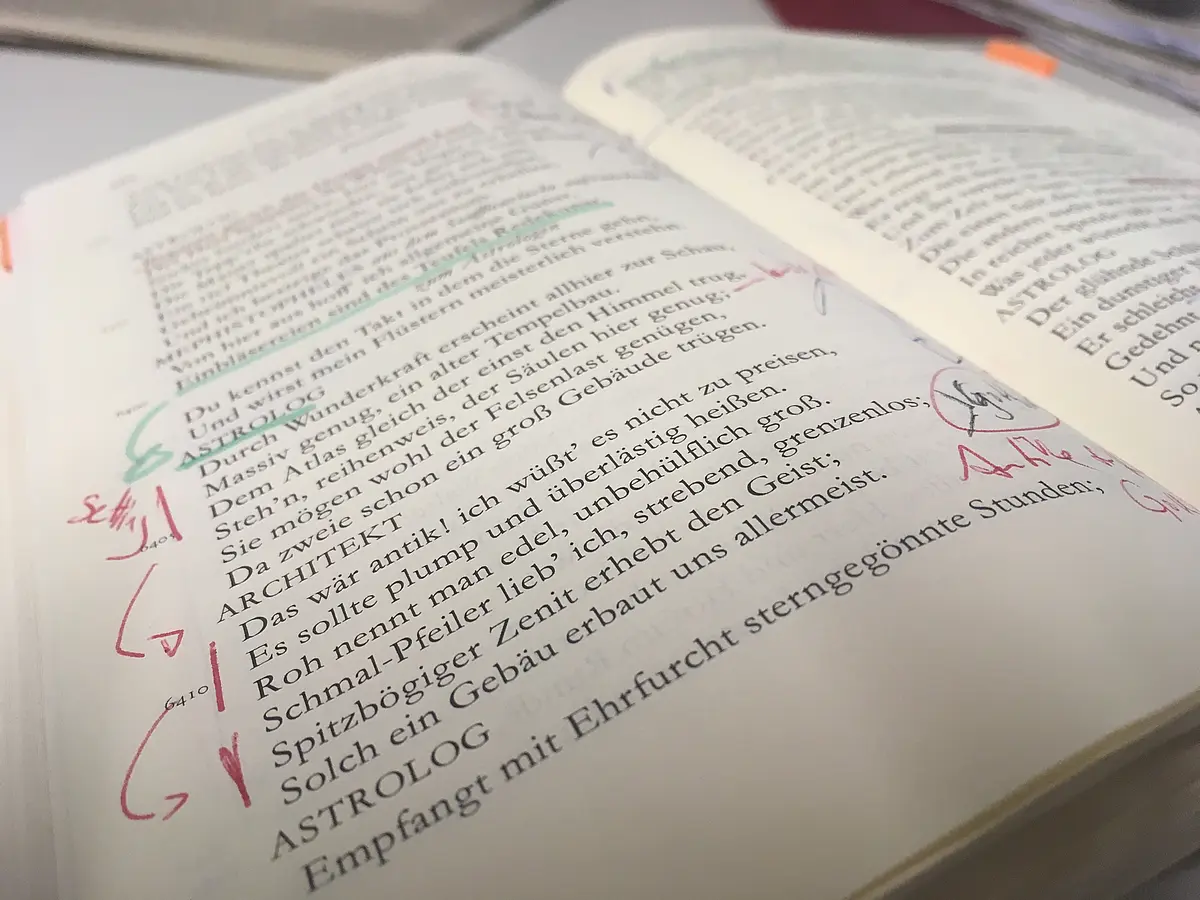 Annotationen in Wolfgang von Goethes „Faust“