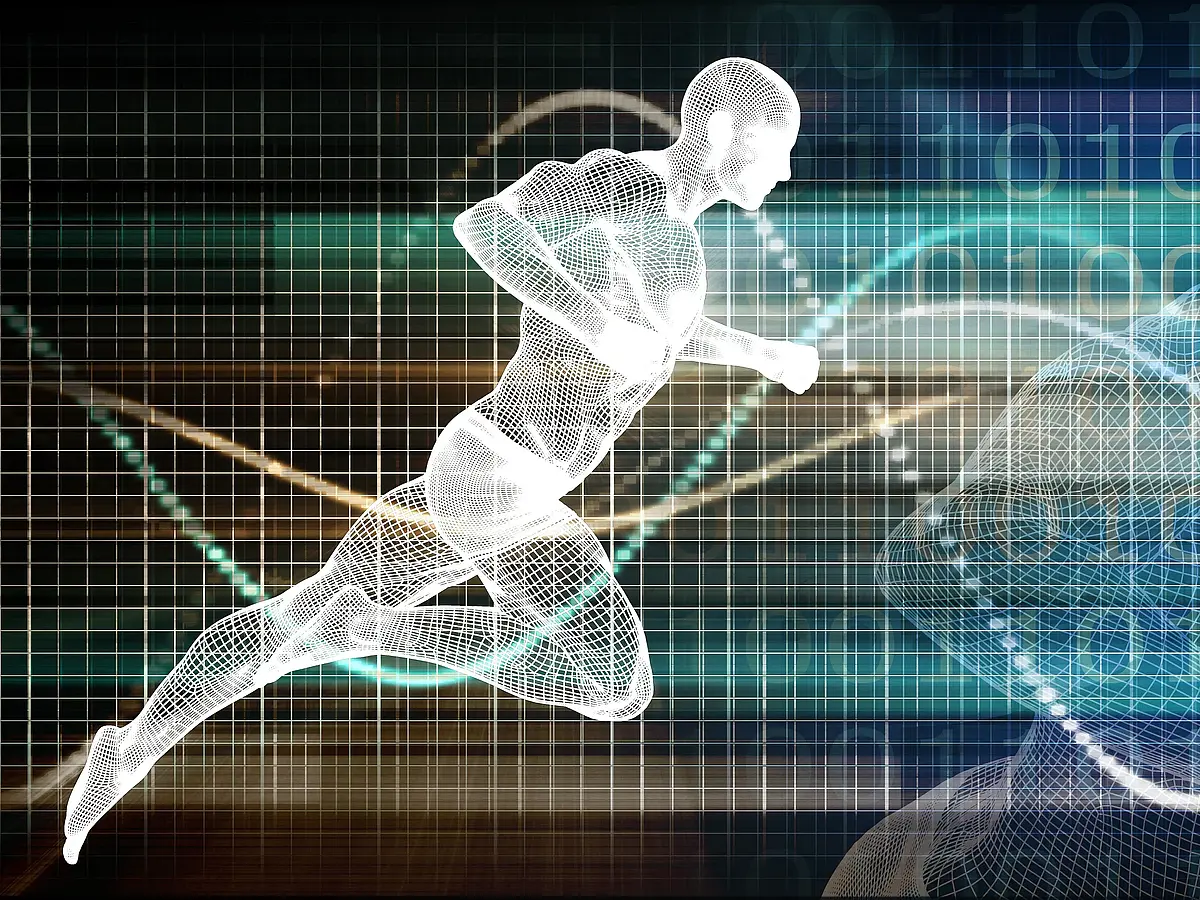3D grid model of a runner
