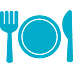 Ikon Messer, Gabel und Teller