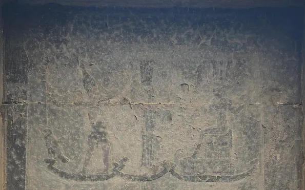  A ceiling covered in thousands of years’ worth of dust and soot.