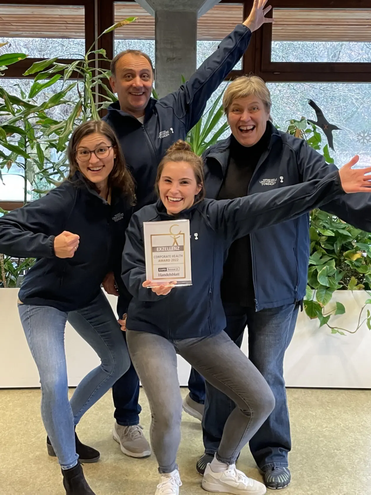Das Team von BeTaBalance 2.0 (von links nach rechts): Monika Teuber, Prof. Gorden Sudeck, Juliane Moll, Ingrid Arzberger.