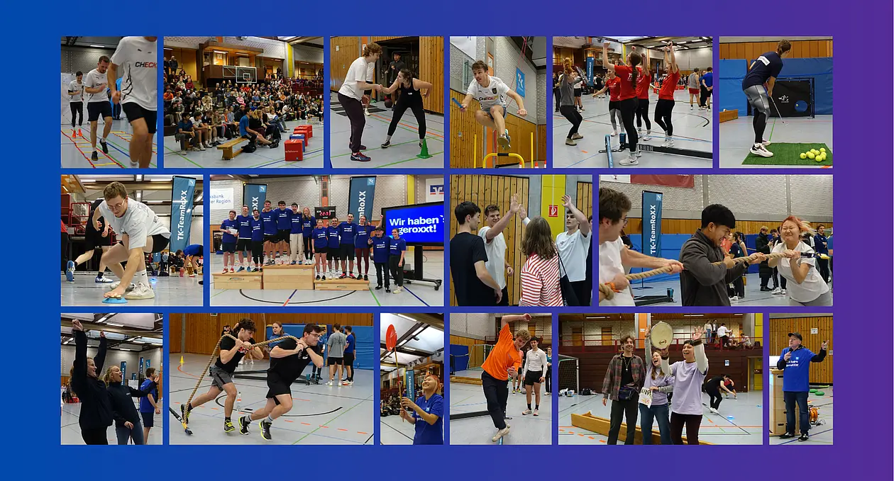 [Translate to English:] Bildercollage des TKTeamRoXX-Events