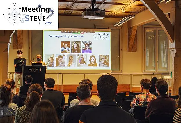 Logo and view from the audience at Meeting StEvE 2022