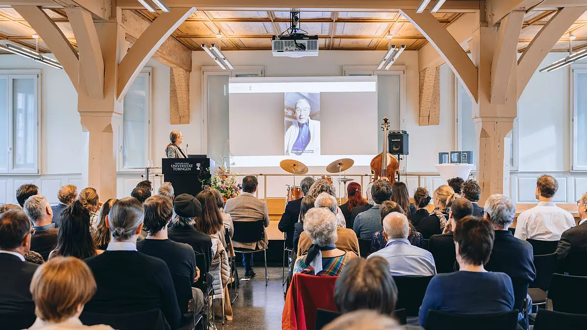 Blick in die Alte Aula anlässlich der Verleihung des Tübinger Preises für Wissenschaftskommunikation