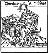 Aurelius Augustinus, Holzschnitt 1489