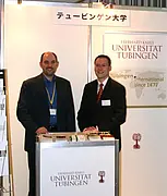 Dr. Michael Wachutka und Volker Kurz von der Stabsstelle Hochschulkommunikation vertraten die Eberhard Karls Universität Tübingen in Kyôto.