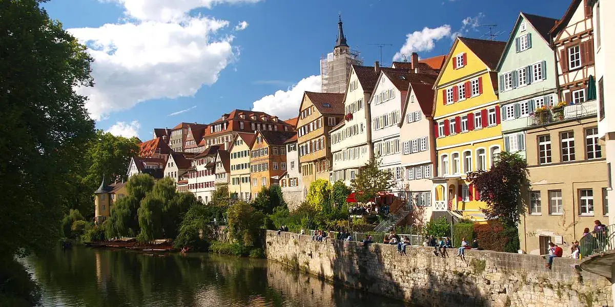 Die Neckarfront in Tübingen.