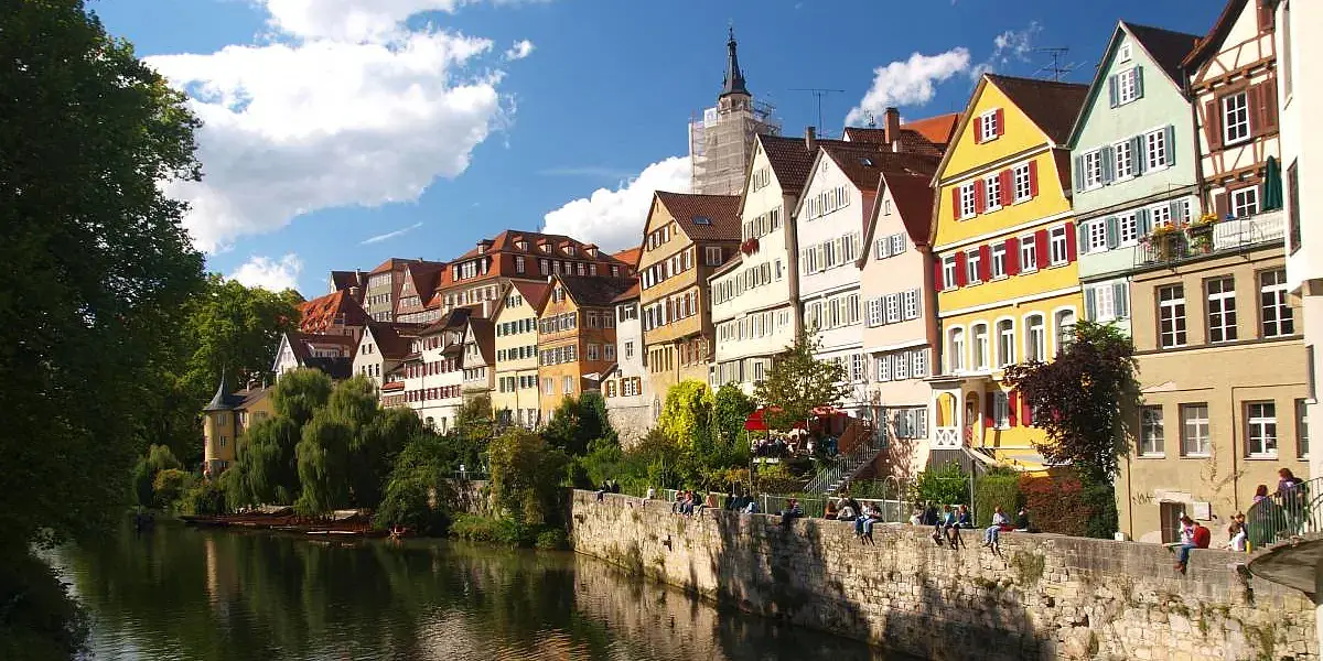 Die Neckarfront in Tübingen.