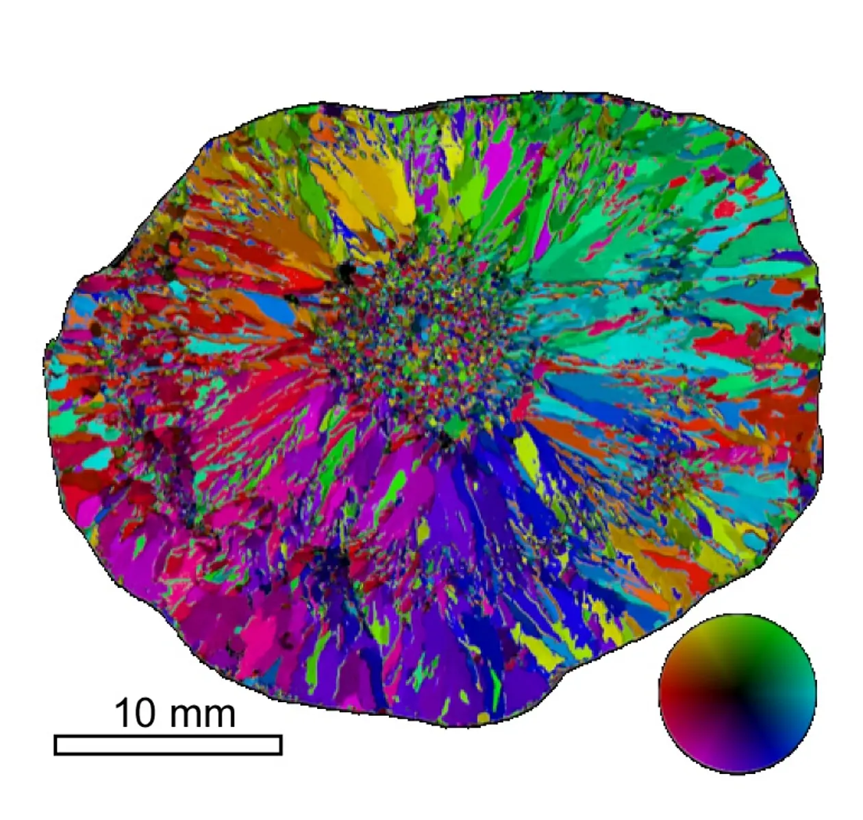 Microscopic image of a hailstone