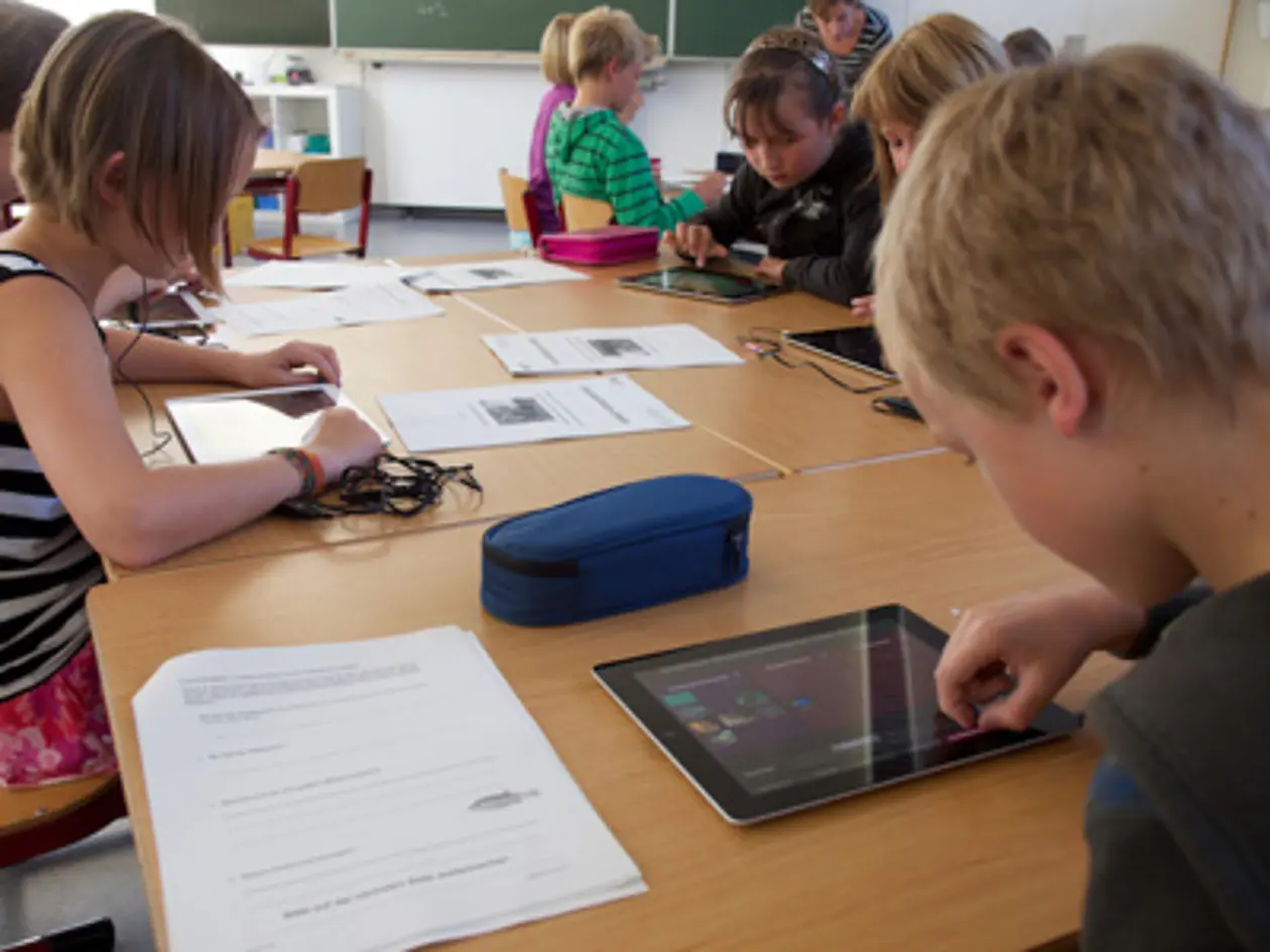 Einsatz von Tablet-Programmen im Unterricht. Foto: Universität Tübingen / Friedhelm Albrecht