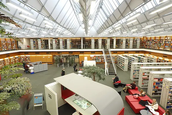Inside the main university library
