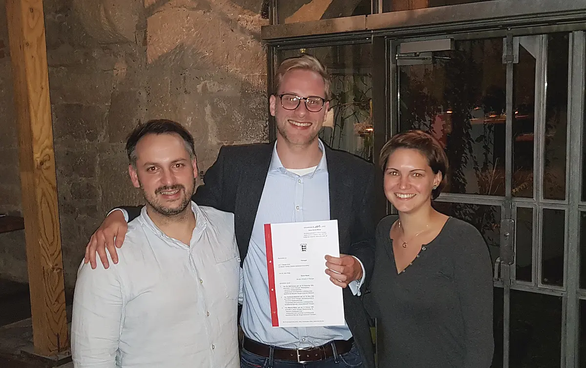 Die Tübinger Immunologen Dr. Ralf Amann, Dr. Ferdinand Salomon und Dr. Melanie Müller vom Interfakultären Institut für Zellbiologie (IFIZ) der Universität Tübingen (von Links).