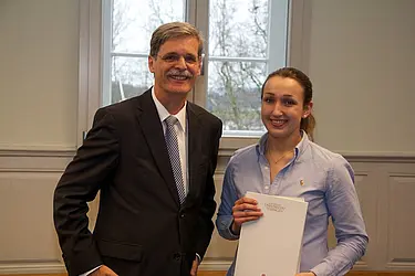 Die Stipendiatin der Katholisch-Theologischen Fakultät, Mihaela Car.