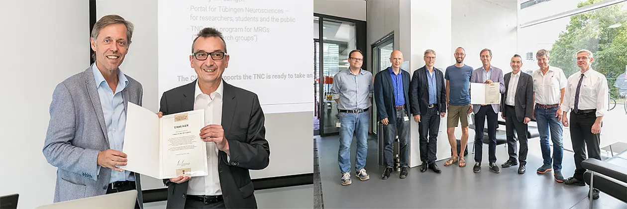 (l) Thomas Gasser und Prof. Dr. Peter Gratwohl, (r) Alle Partner des TNC