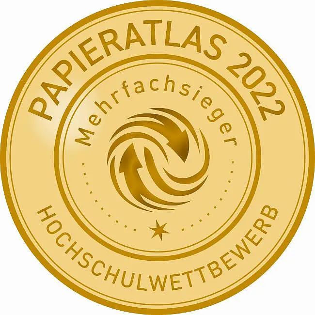 Goldenes Logo Papieratlas