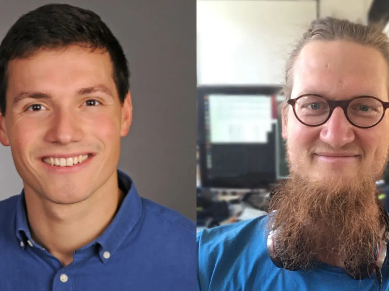 Collage mit Portraits von Jakob Schlör (links) und Matthias Karlbauer (rechts)