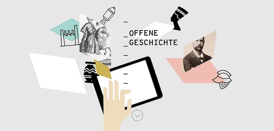 Startseite der Lernplattform „Offene Geschichte“