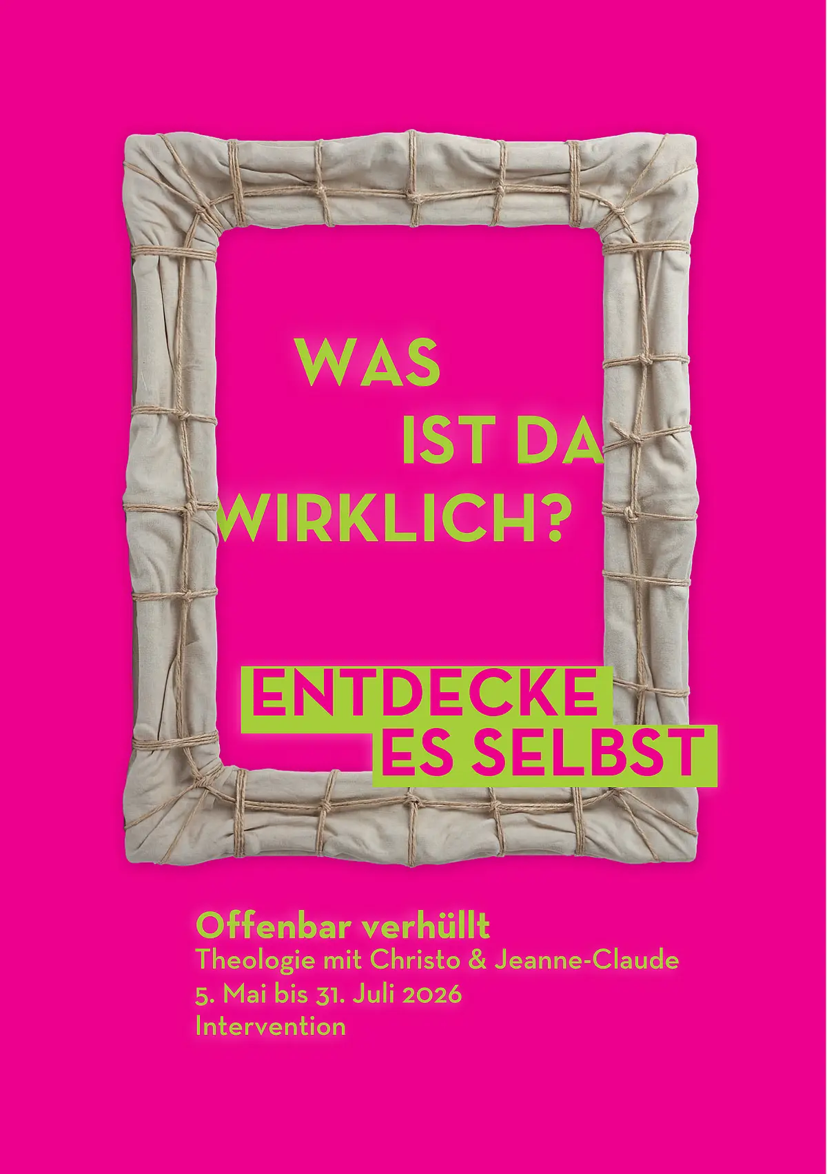 Flyer Ausstellung „Offenbar verhüllt” zum Download