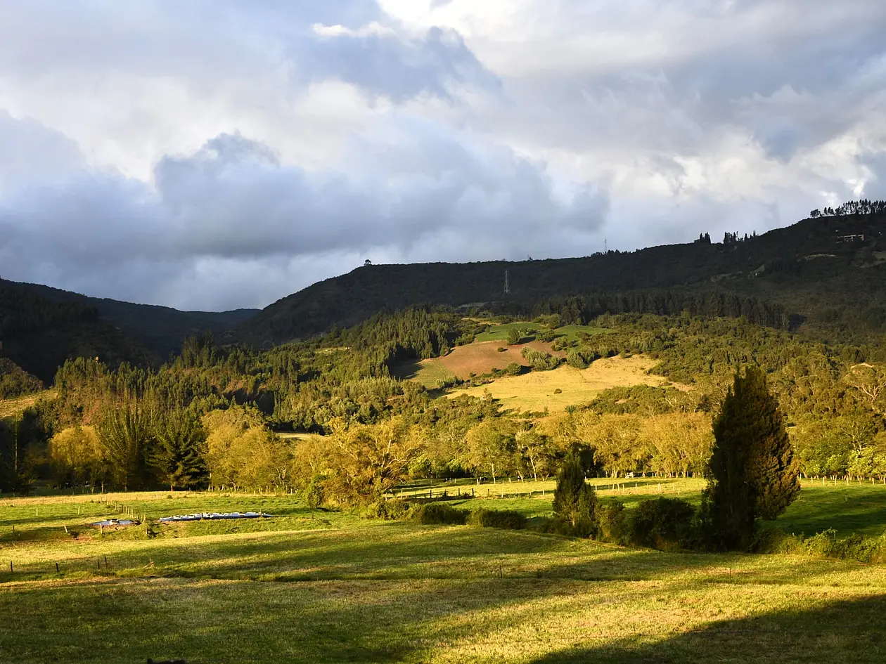 Panoramablick auf das Altiplano, die Hochebene um Bogotá.