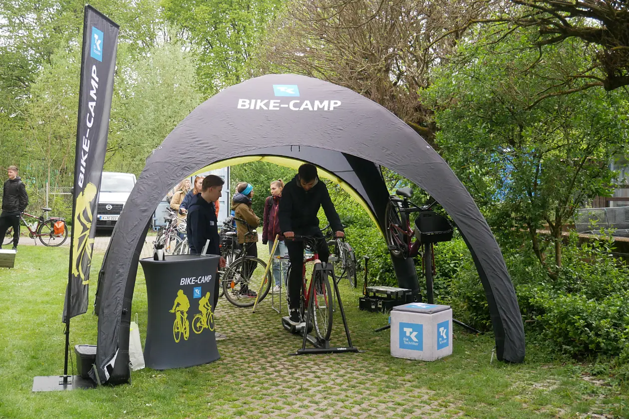 Student beim Bike Fitting 