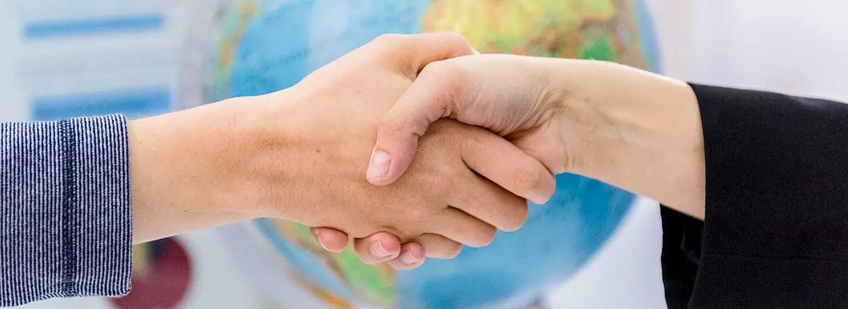 Handshake in Nahaufnahme
