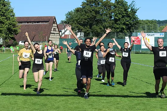 Zieleinlauf beim Staffellauf