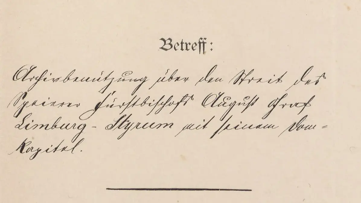 Auszug aus dem Schreiben des Kreisarchivs Speyer an Prof. Friedrich Thudichum, 1898 