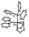 Kristallstruktur von Rh(COD)(dipy)(PPh3)OTf