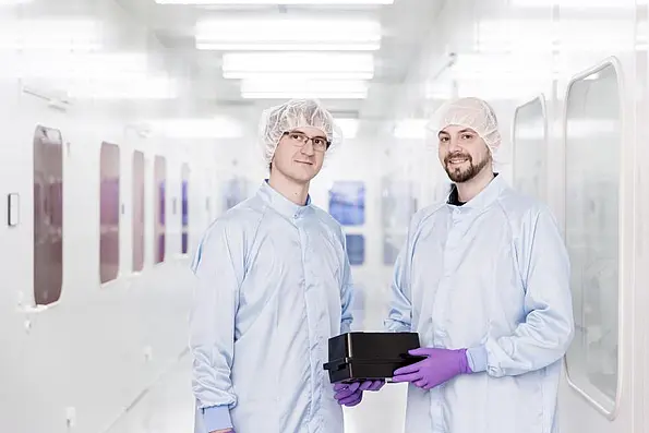 Photo of LISA+'s Instrument Scientists Dr. Markus Turad and Dr. Ronny Löffler. 