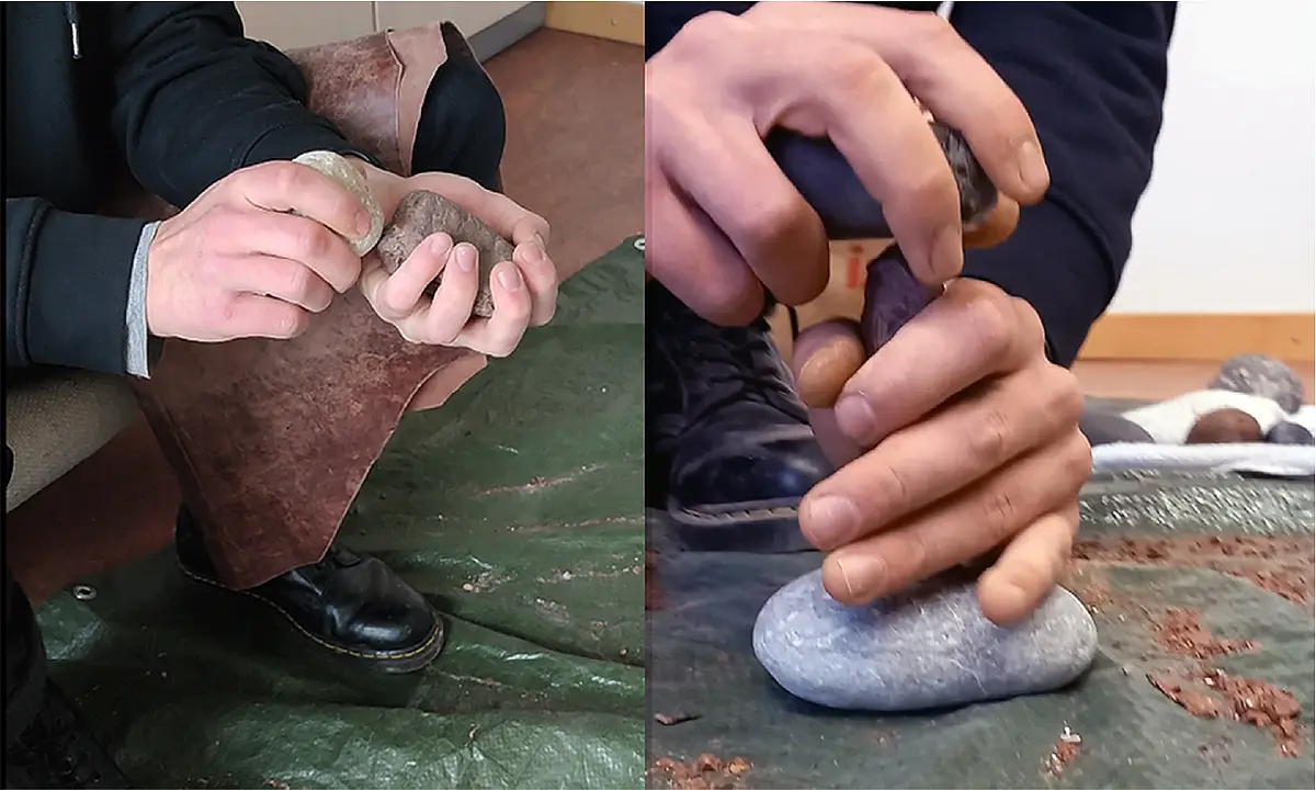A researcher strikes two stones - two techniques.