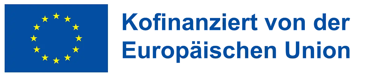 EU-Logo mit Schriftzug "Kofinanziert von der Europäischen Union"