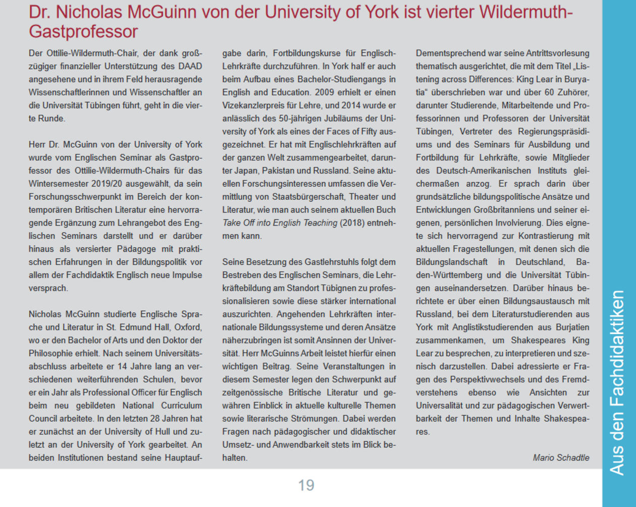 Wildermuth Chair Universitat Tubingen