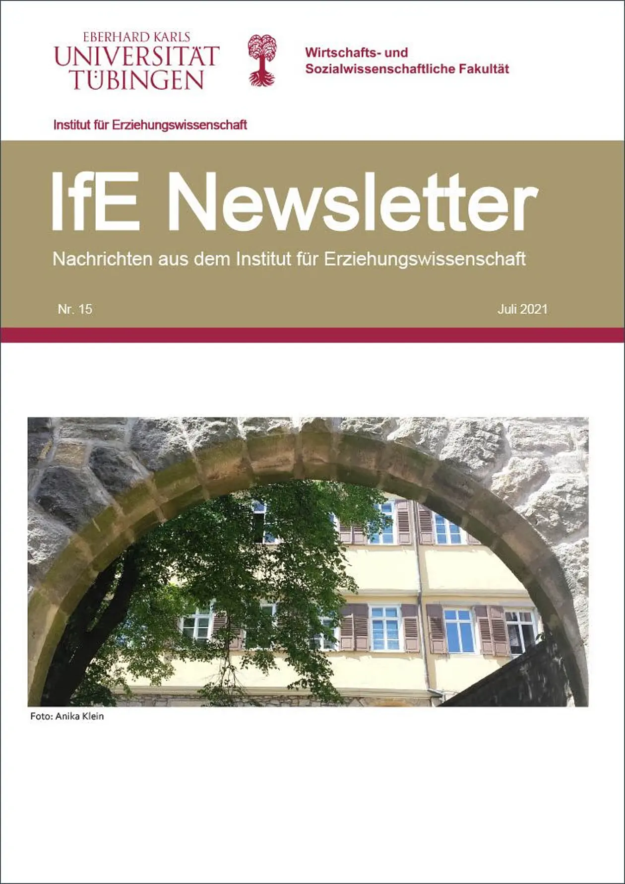 Titelbild des fünfzehnten Newsletters