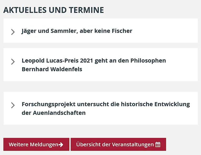 Kasten Aktuelles und Termine