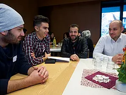 Startschuss für das Refugee-Programm der Universität Tübingen. Alle Fotos: Friedhelm Albrecht/Universität Tübingen