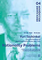 Poster zum Kolloquium, stilisiertes Portrait von Kamke, Text wie in Nachricht