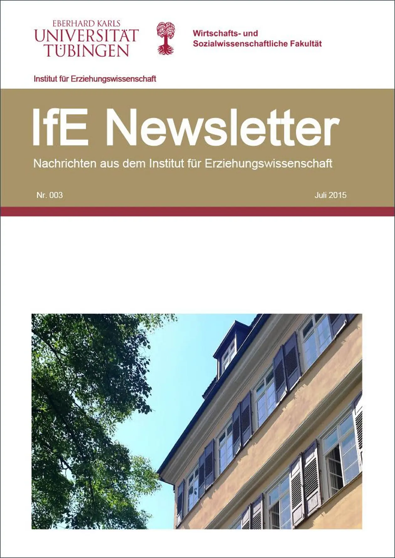 Titelbild des dritten Newsletters