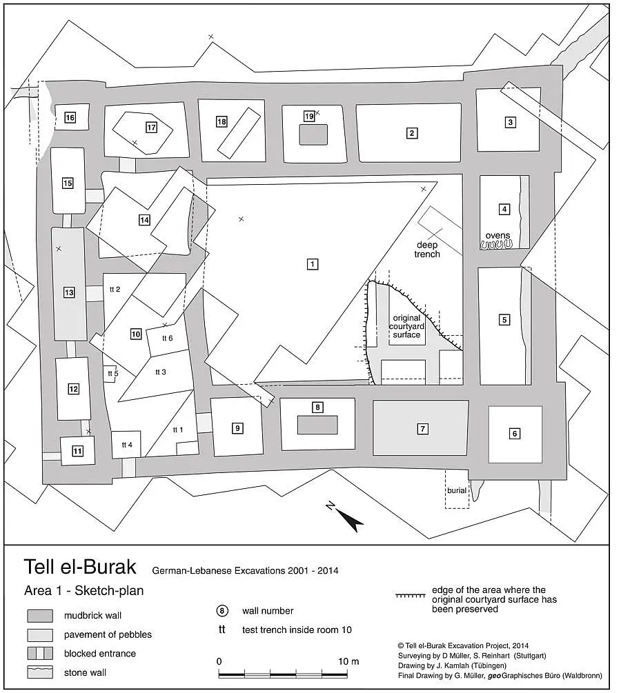 Plan des Palastes in Tell el-Burak