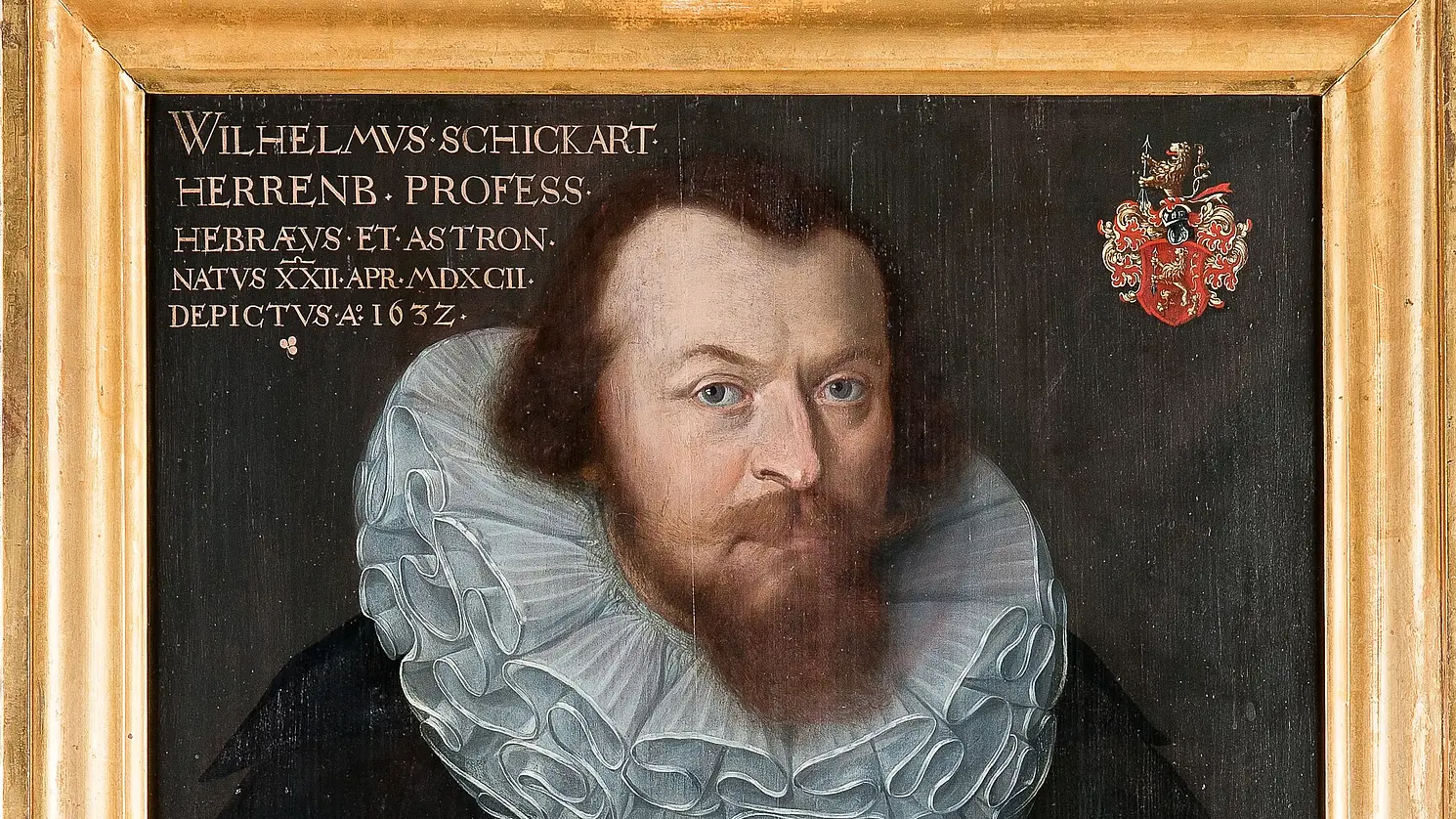 Paiting: Portrait of Wilhelm Schickard in gold frame