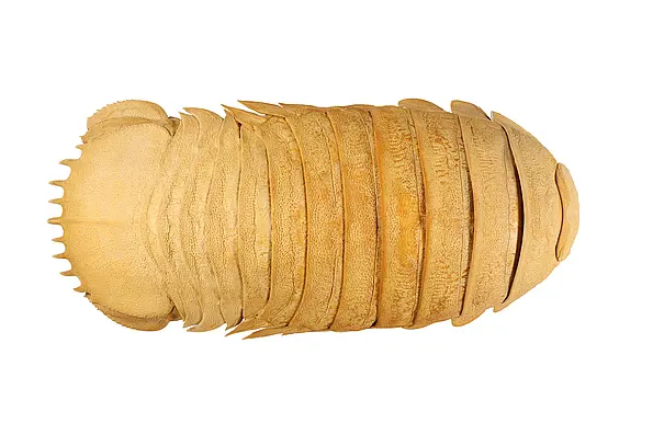 Rear view of the exoskeleton of the newly-discovered giant isopod species