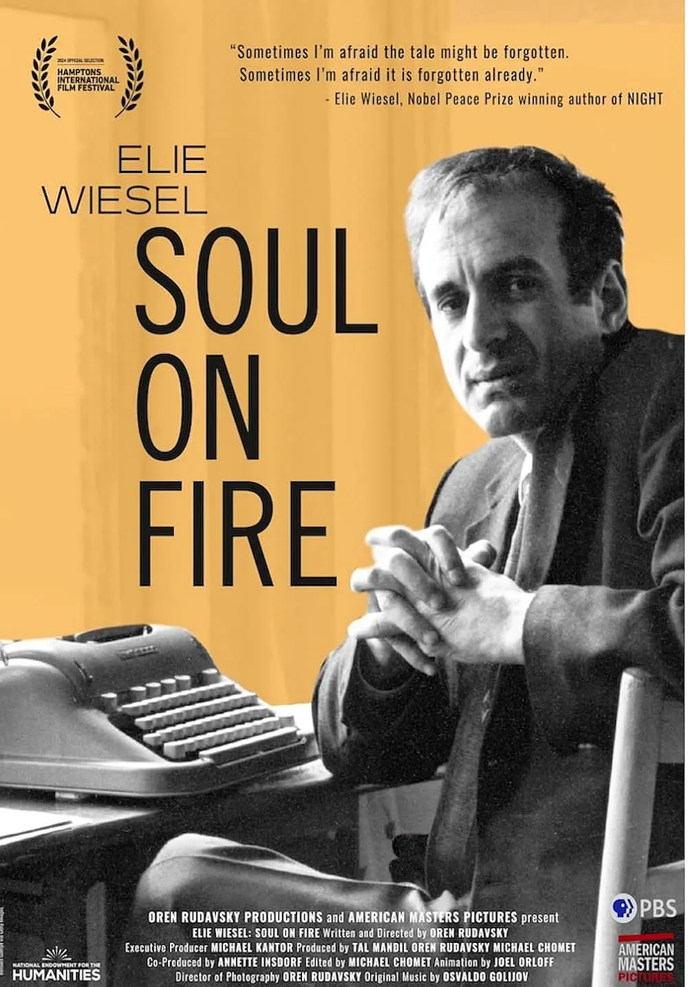 Filmposter für „Elie Wiesel: Soul on Fire”