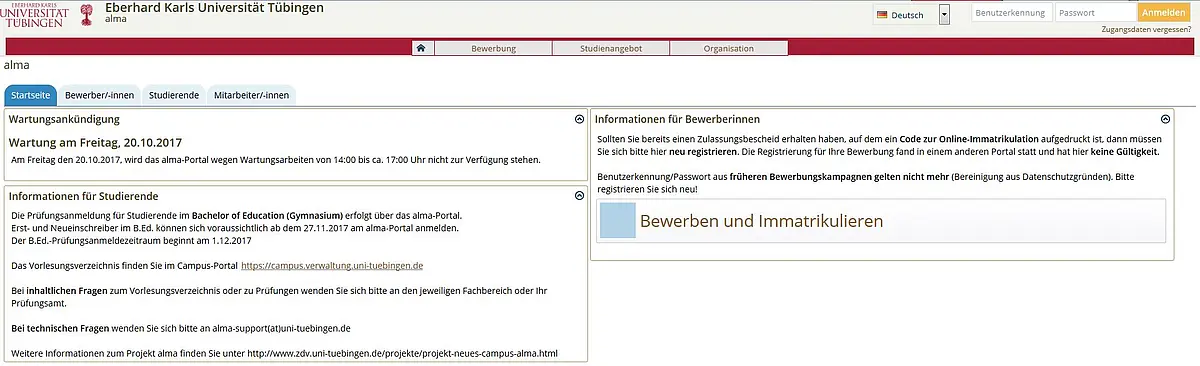 Das neue Campus-Portal alma